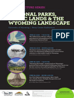 National Parks, Public Lands and the Wyoming Landscape Public Lecture Series Poster