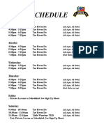 Schedule June 2016