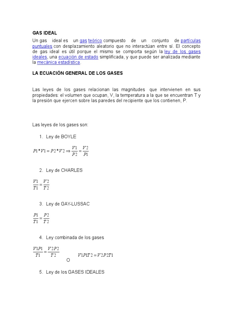 Gas Ideal | PDF | Gases | Mecánica estadística