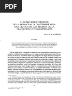 Algunas Insuficiencias de La Democracia Contemporánea. Una Crítica de Las Teorías de Las Transición Latinoamericana (H.C.F. Mansilla)