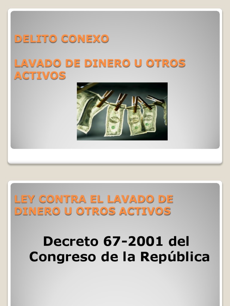 Delito de Lavado de Dinero en Guatemala | PDF | Lavado de dinero ...