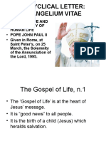Encyclical Letter: Evangelium Vitae: - On The Value and - Pope John Paul Ii - Given in Rome, at