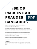 Tips Para Evitar Estafas Bancarias