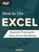 Excel Usage