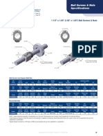 Ball Screw and Nut Specifications