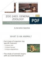 Zoo 2403: General Zoology: By: Miss Kasthuri Jewarethnam