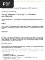 DB2 and Transparent LDAP in DB2 DPF - Misleading Error SQL30082N - Db2talk