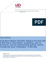 Sample Evaluation Report Template