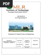 Lab Manual Java Programming Lab