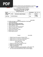 Department of Information Technology Even Semester Dec 2015-Apr 2016 Model Examination