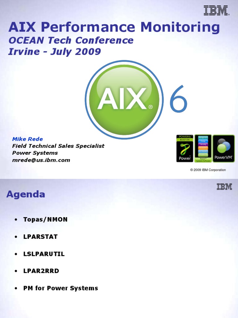 Aix Performance Monitoring Mike Rede | PDF | Ibm System I | Ibm Db2