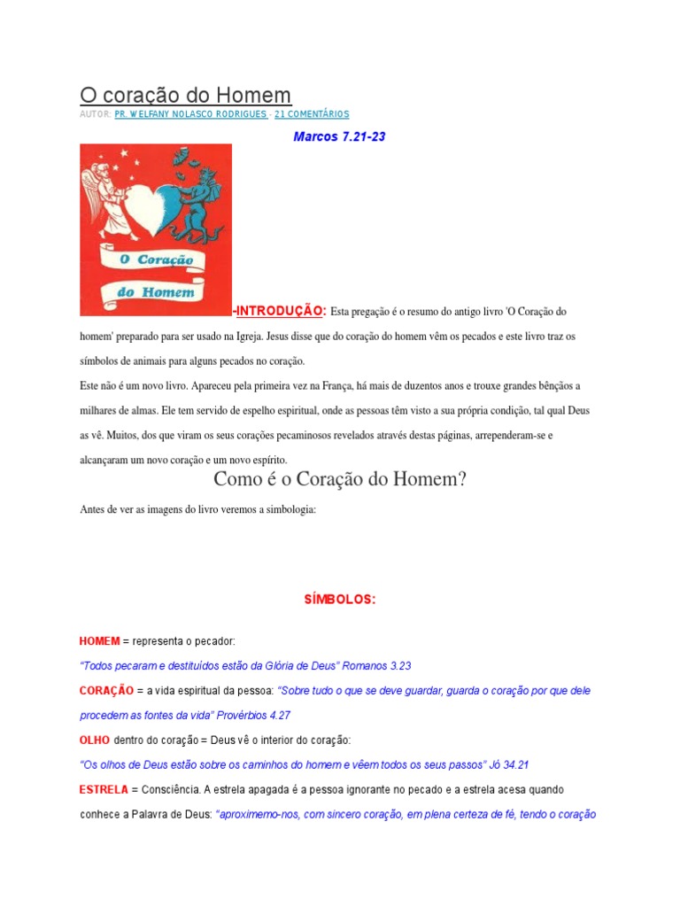 Oextratos Do Livro o Coração Do Homem | PDF | Pecado | Anjo