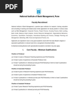 Faculty Recruitment - NIBM