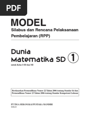 Rpp Matematika Sd Kelas 1