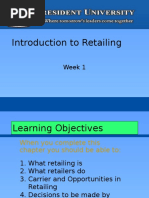 Introduction To Retailing: Week 1