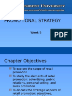 Promotional Strategy: Week 5