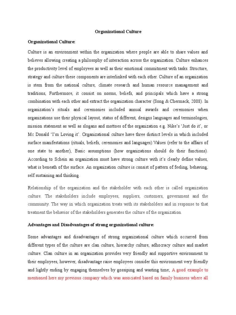Understanding Organizational Culture Dynamics | PDF | Organizational ...