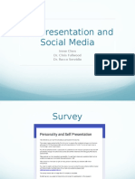 Self-Presentation and Social Media 1