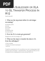 FAQ On Subledger or XLA To GL Transfer Process in R12