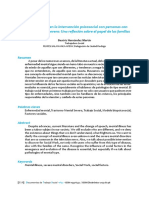 El Trabajo Social en La Intervención Psicosocial Con Personas Con Trastorno Mental Severo: Una Reflexión Sobre El Papel de Las Familias