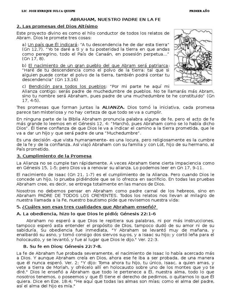 Promesas y Fe de Abraham | PDF | Abrahán | Fe