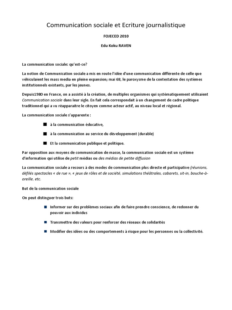 Ecriture journalistique.pdf  Journalisme  la communication