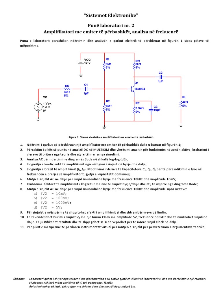 Laborator 2 - Sisteme Elektronike | PDF