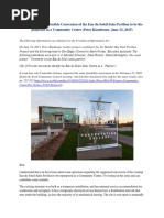 Assessment of the Possible Conversion of the Eau Du Soleil Sales Pavilion to Be Re-purposed as a Community Centre (Peter Klambauer, June 23, 2015)