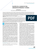 Sección Monográfica: La Evaluación de La Calidad de Vida: Retos Metodológicos Presentes Y Futuros