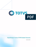 Especificação Técnica TOTVS Gestão Financeira PDF