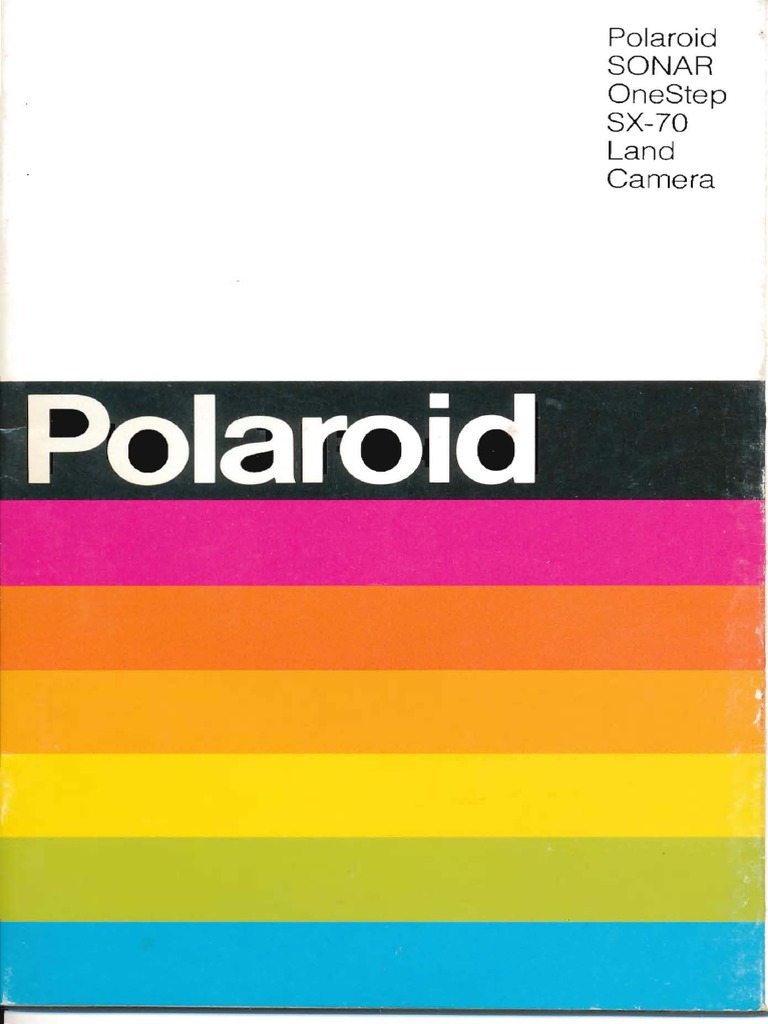 Polaroid SX-70 SONAR Manual | Flash (Photography) | Camera