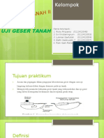 Uji Geser Tanah (Direct Shear Test)