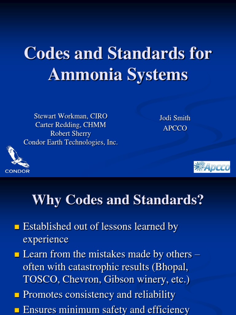 05-CalARP Codes and Standards For Ammonia Systems-Carter Redding | PDF ...