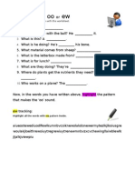Oo Ew: There Is A Powerpoint To Go With This Worksheet