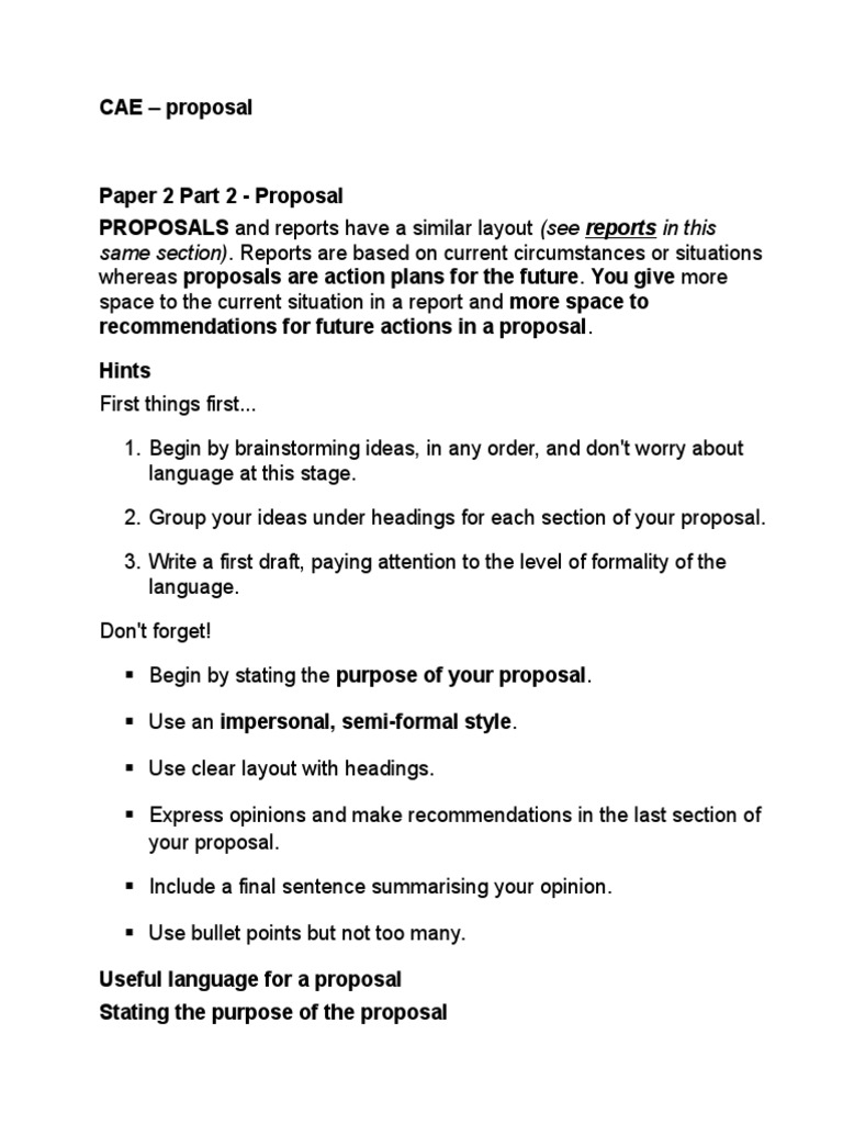 CAE Proposal Writing Guide | PDF | Survey Methodology | Educational ...