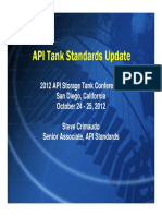2012 API Storage Tank Conference - Tank Standards Update