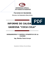 Herramientas y Control Estadístico de La Calidad en Gaseosa Coca Cola