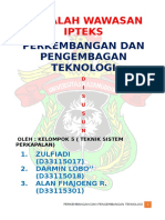 MAKALAH Perkembangan Dan Pengembangan Teknologi