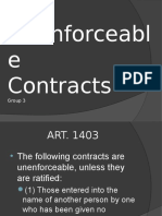 Unenforceable Contracts