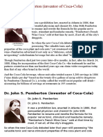Dr. John S. Pemberton (Inventor of Coca-Cola)