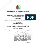 Perda RTRW Fakfak 2011-2031