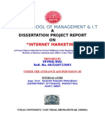 A Dissertation Project Report ON: "Internet Marketing"