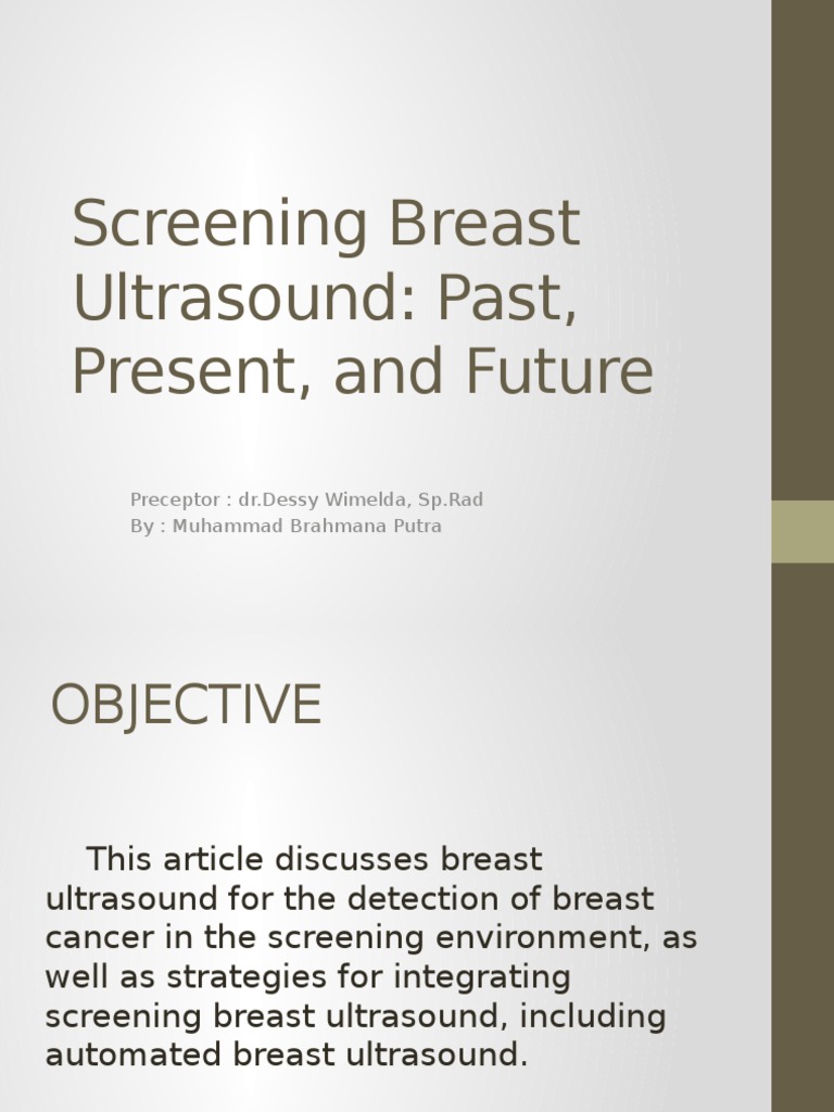 Screening Breast Ultrasound | PDF | Mammography | Breast Cancer