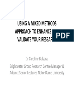 Using Mixed Methods Approach to Enhance and Validate Your Research
