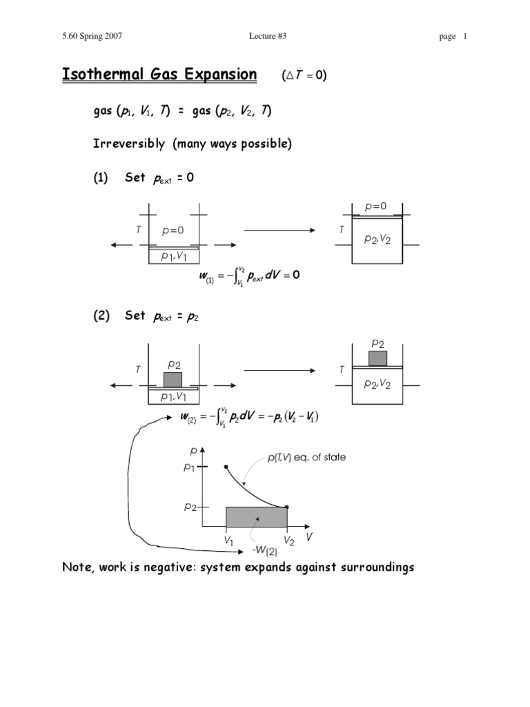 Isothermal Gas Expansion Explained | PDF | Theoretical Physics ...