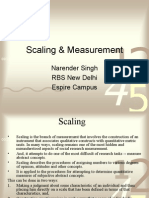 Scaling & Measurement