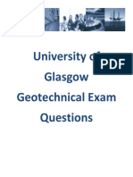 3.2 University of Glasgow Geotechnical Exam Question Examples