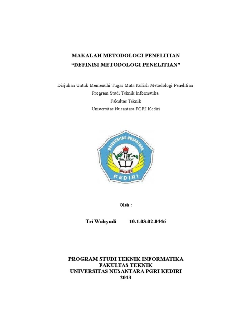 MAKALAH METODE PENELITIAN