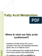 Fatty Acid Metabolism - Synthesis Lecture for 2nd year MBBS by Dr. Sadia Haroon