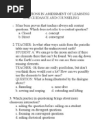 Download Test Questions in Assessment of Learning and Guidance and Counseling Big by unay SN31468313 doc pdf